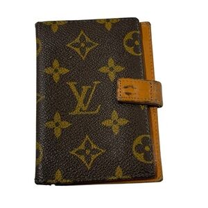 Louis Vuitton Vintage monogram LV Wallet Billfold snap closure case Card Holder